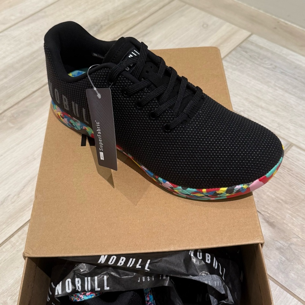 NOBULL SuperFabric Trainer in Black and Tan